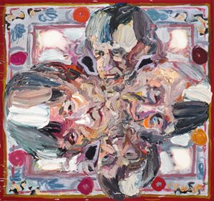 Painting for a rug about my Dad, ben Quilty 2014